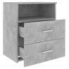 Table de chevet Gris béton 50x32x60 cm 621055621055