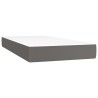 Matelas de lit à ressorts ensachés fermeté moyenne Gris 90x190x20 cm Similicuir 621060621060