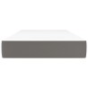 Matelas de lit à ressorts ensachés fermeté moyenne Gris 90x190x20 cm Similicuir 621060621060