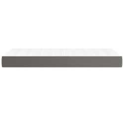 Matelas de lit à ressorts ensachés fermeté moyenne Gris 90x190x20 cm Similicuir 621060621060