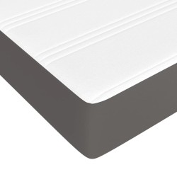 Matelas de lit à ressorts ensachés fermeté moyenne Gris 90x190x20 cm Similicuir 621060621060