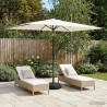 Parasol de jardin avec lumières LED et base 200 x 300 cm 621061621061