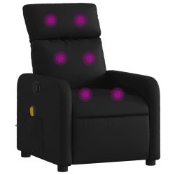 Fauteuil inclinable massant en similicuir noir 621063621063