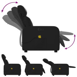 Fauteuil inclinable massant en similicuir noir 621063621063