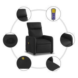 Fauteuil inclinable massant en similicuir noir 621063621063
