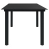 Ensemble à manger de jardin 7 pcs noir verre et acier 621067621067