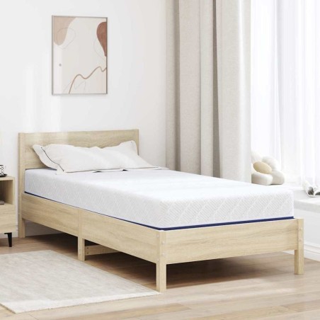 Matelas Blanc et Bleu 90 x 190 cm Tissu jacquard 621070621070