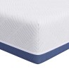 Matelas Blanc et Bleu 90 x 190 cm Tissu jacquard 621070621070