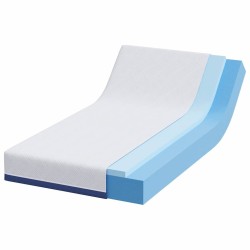 Matelas Blanc et Bleu 90 x 190 cm Tissu jacquard 621070621070