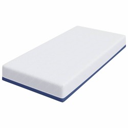 Matelas Blanc et Bleu 90 x 190 cm Tissu jacquard 621070621070