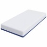 Matelas Blanc et Bleu 90 x 190 cm Tissu jacquard 621070621070