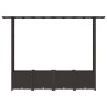 Lit Élevé avec Treillis et Toit Marron 203 x 40 x 136 cm PP 621072621072