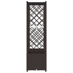 Lit Élevé avec Treillis et Toit Marron 203 x 40 x 136 cm PP 621072621072