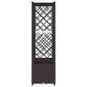 Lit Élevé avec Treillis et Toit Marron 203 x 40 x 136 cm PP 621072621072
