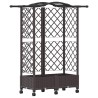 Lit Élevé avec Treillis et Toit Marron 124 x 40 x 129 cm PP 621074621074