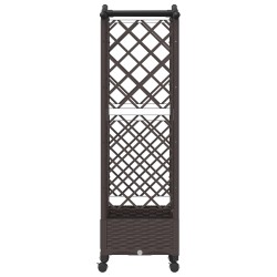 Lit Élevé avec Treillis et Toit Marron 124 x 40 x 129 cm PP 621074621074