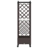 Lit Élevé avec Treillis et Toit Marron 124 x 40 x 129 cm PP 621074621074