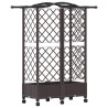 Lit Élevé avec Treillis et Toit Marron 124 x 40 x 129 cm PP 621074621074