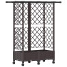 Lit Élevé avec Treillis et Toit Marron 124 x 40 x 127 cm PP 621080621080