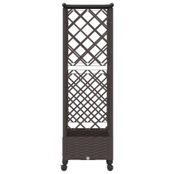 Lit Élevé avec Treillis et Toit Marron 124 x 40 x 127 cm PP 621080621080