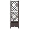 Lit Élevé avec Treillis et Toit Marron 124 x 40 x 127 cm PP 621080621080