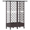 Lit Élevé avec Treillis et Toit Marron 124 x 40 x 127 cm PP 621080621080