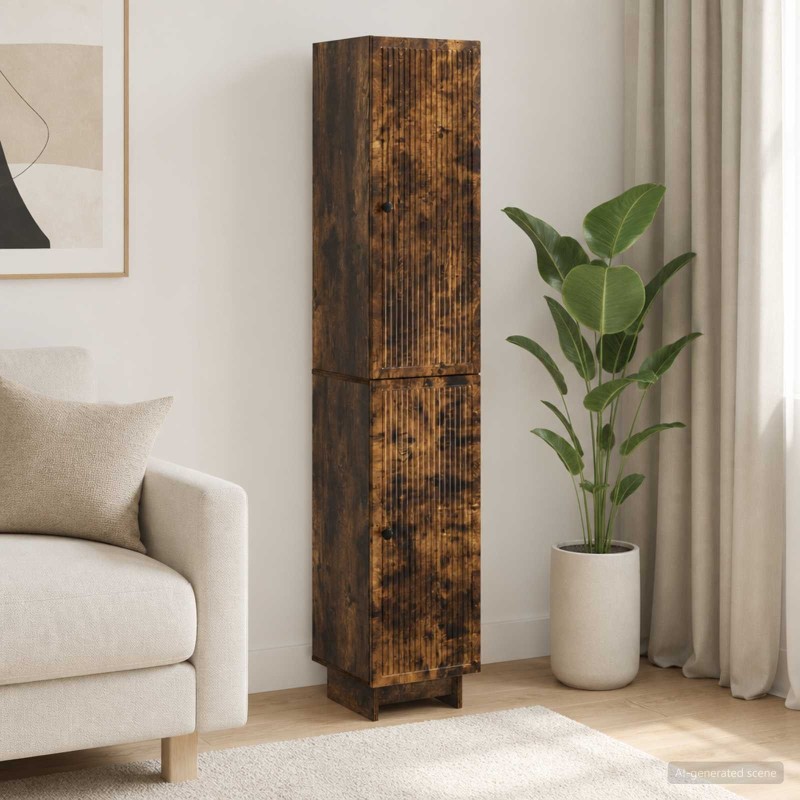 Ensemble de Meubles 2 pcs Chêne fumé 34,5 x 33 x 90 cm 621082621082