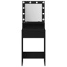 Table de Toilette Chêne noir 50 x 41 x 135 cm Bois d'ingénierie 621085621085