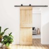 Porte coulissante Naturel et noir 70 x 210 cm 621087621087
