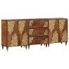 Ensemble de Meubles de Salle de Bain 3 pcs Miel Brun et or 621088621088