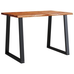 Ensemble à manger 3 pcs avec bord vivant bois massif d'acacia 621090621090