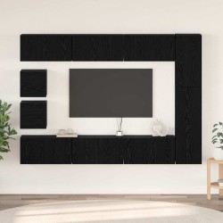 Ensemble meuble TV 10 pcs Chêne noir Bois d'ingénierie 621093621093