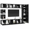 Ensemble meuble TV 10 pcs Chêne noir Bois d'ingénierie 621093621093