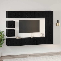 Ensemble meuble TV 10 pcs Chêne noir Bois d'ingénierie 621093621093