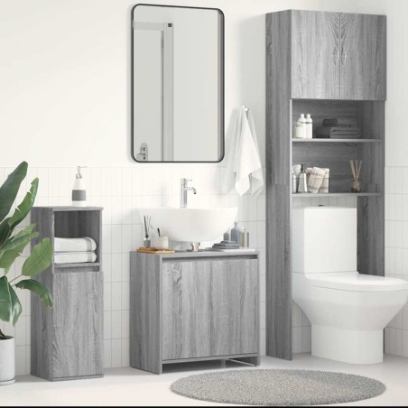 Armoire de bain Sonoma gris 60x33x61 cm Bois d'ingénierie 621094621094
