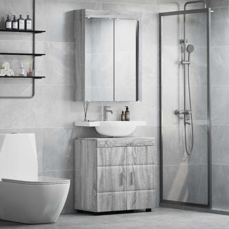 Ensemble de mobilier de salle de bain TULUM 2 pcs Gris Sonoma 621095621095
