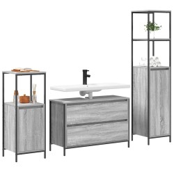 Ensemble de mobilier de salle de bain 3 pcs Gris Sonoma 621096621096