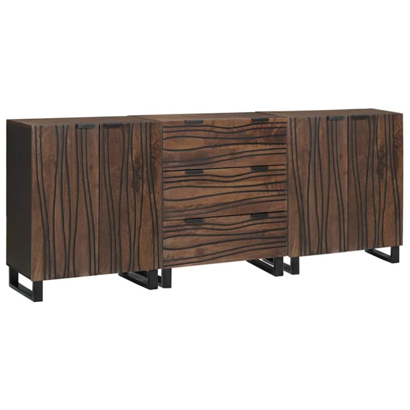 Ensemble de mobilier de salle de bain avec tiroir 3 pcs Marron 621097621097