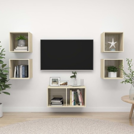 Ensemble de meubles TV 5 pcs Chêne sonoma Bois d'ingénierie 621100621100