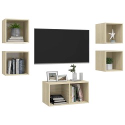 Ensemble de meubles TV 5 pcs Chêne sonoma Bois d'ingénierie 621100621100