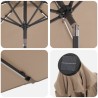 Parasol de jardin avec lumières LED et base 200 x 300 cm 621101621101