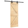 Porte coulissante Naturel et noir 70 x 210 cm 621103621103