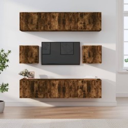 Ensemble de meubles TV 8 pcs Chêne fumé Bois d'ingénierie 621105621105