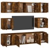 Ensemble de meubles TV 8 pcs Chêne fumé Bois d'ingénierie 621105621105