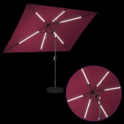 Parasol de jardin avec lumières LED et base 200 x 300 cm 621109621109