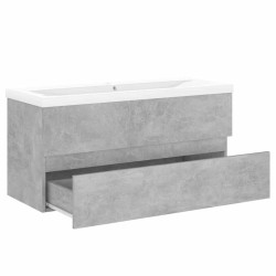 Armoire d'évier avec lavabo intégré Gris béton Aggloméré 621111621111