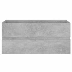 Armoire d'évier avec lavabo intégré Gris béton Aggloméré 621111621111