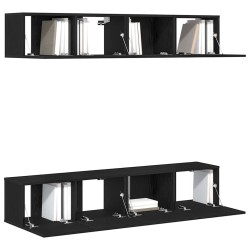 Ensemble meuble TV 4 pcs Chêne noir 80 x 30 x 30 cm 621112621112