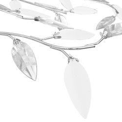 Plafonnier à bras feuille en cristal acrylique 5 ampoules E14 621119621119