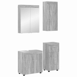 Ensemble de mobilier de salle de bain TULUM 4 pcs Gris Sonoma 621120621120